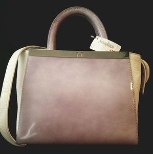 NWT Halston Heritage lavender and white small tote